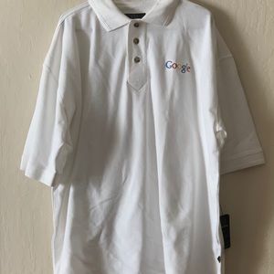 Google white polo shirt